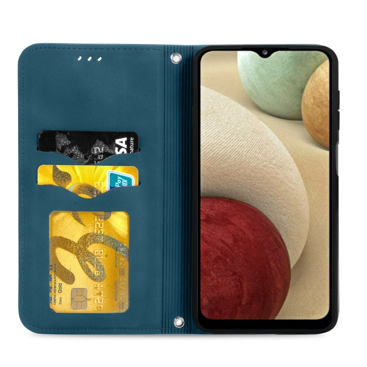 Retro Skin Feel Business Magnetic Horizontal Flip Leather Case with Holder & Card Slots & Wallet & Photo Frame For Samsung Galaxy A12