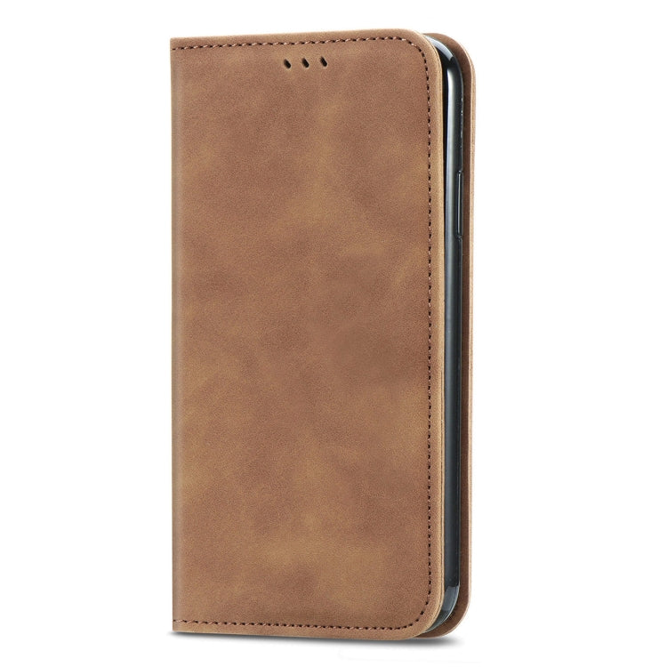 Retro Skin Feel Business Magnetic Horizontal Flip Leather Case with Holder & Card Slots & Wallet & Photo Frame For Samsung Galaxy A12