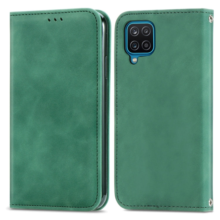 Retro Skin Feel Business Magnetic Horizontal Flip Leather Case with Holder & Card Slots & Wallet & Photo Frame For Samsung Galaxy A12