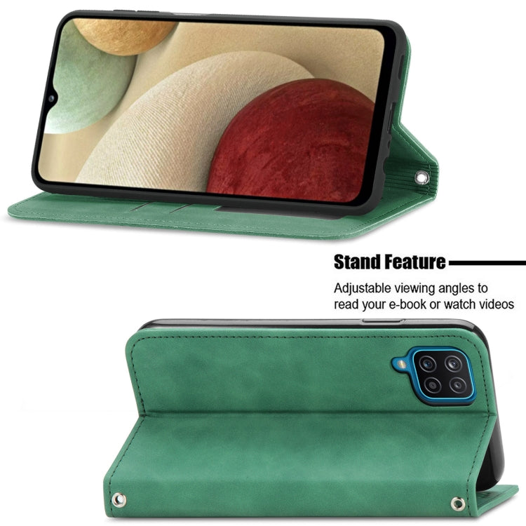Retro Skin Feel Business Magnetic Horizontal Flip Leather Case with Holder & Card Slots & Wallet & Photo Frame For Samsung Galaxy A12