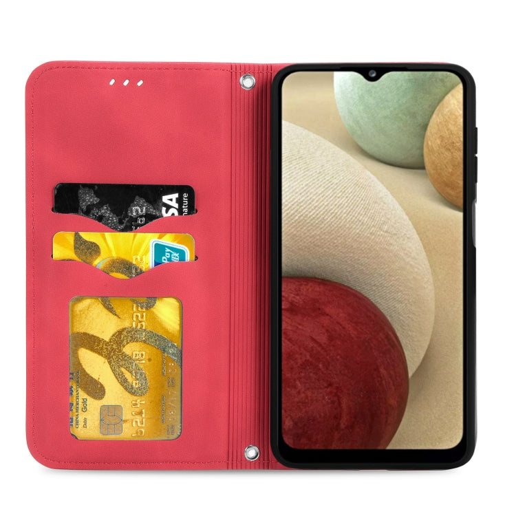 Retro Skin Feel Business Magnetic Horizontal Flip Leather Case with Holder & Card Slots & Wallet & Photo Frame For Samsung Galaxy A12