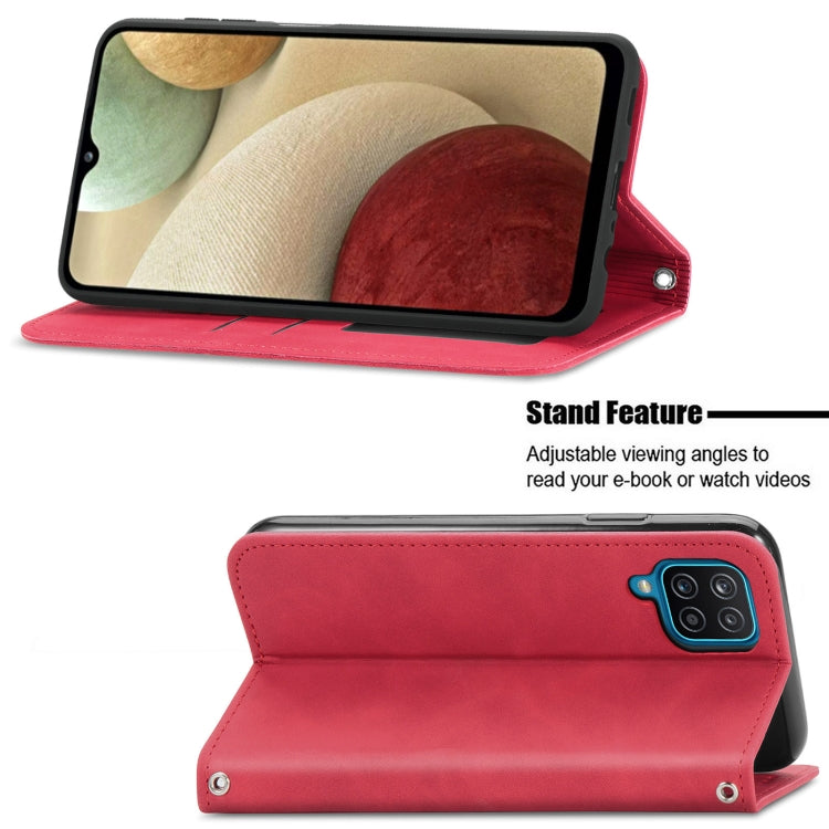 Retro Skin Feel Business Magnetic Horizontal Flip Leather Case with Holder & Card Slots & Wallet & Photo Frame For Samsung Galaxy A12