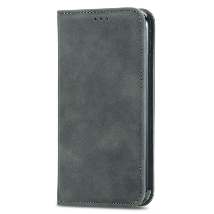 Retro Skin Feel Business Magnetic Horizontal Flip Leather Case with Holder & Card Slots & Wallet & Photo Frame For Samsung Galaxy A12