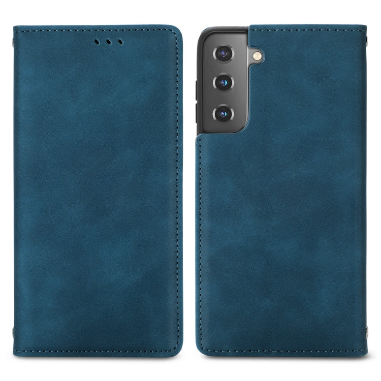 For Samsung Galaxy S21 Retro Skin Feel Business Magnetic Horizontal Flip Leather Case with Holder & Card Slots & Wallet & Photo Frame
