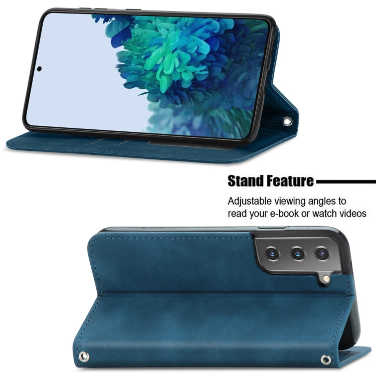 For Samsung Galaxy S21 Retro Skin Feel Business Magnetic Horizontal Flip Leather Case with Holder & Card Slots & Wallet & Photo Frame