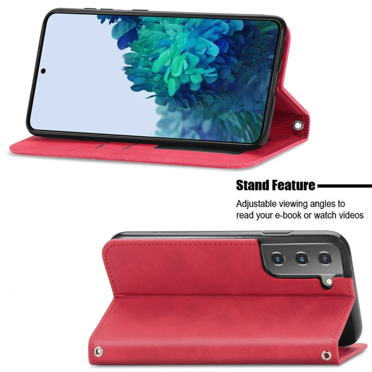 For Samsung Galaxy S21 Retro Skin Feel Business Magnetic Horizontal Flip Leather Case with Holder & Card Slots & Wallet & Photo Frame