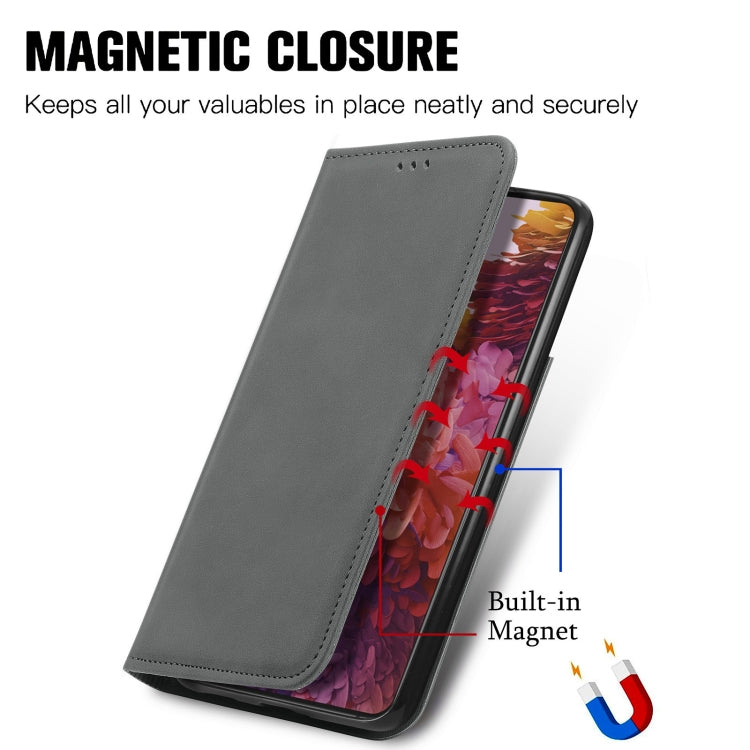 For Samsung Galaxy S21 Ultra Retro Skin Feel Business Magnetic Horizontal Flip Leather Case with Holder & Card Slots & Wallet & Photo Frame