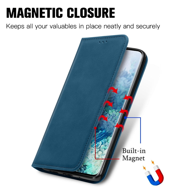 For Samsung Galaxy S20 Ultra Retro Skin Feel Business Magnetic Horizontal Flip Leather Case with Holder & Card Slots & Wallet & Photo Frame