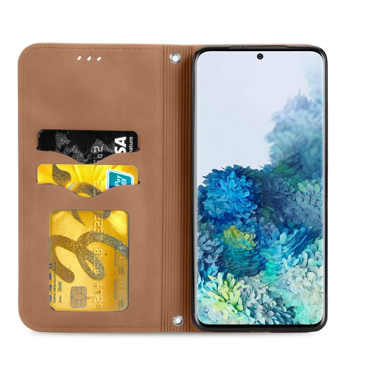 For Samsung Galaxy S20 Ultra Retro Skin Feel Business Magnetic Horizontal Flip Leather Case with Holder & Card Slots & Wallet & Photo Frame