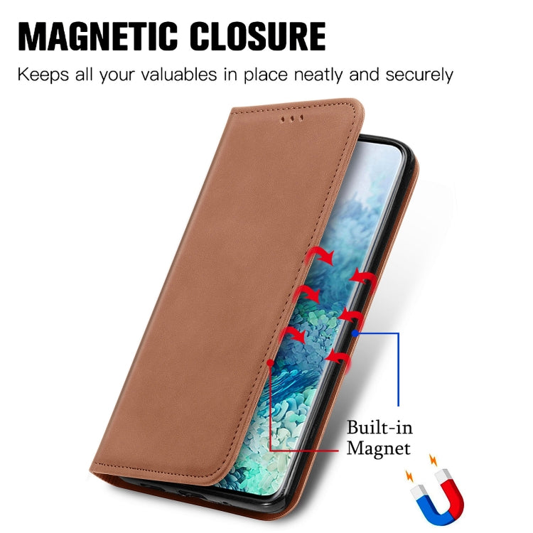 For Samsung Galaxy S20 Ultra Retro Skin Feel Business Magnetic Horizontal Flip Leather Case with Holder & Card Slots & Wallet & Photo Frame