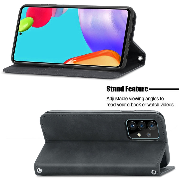 For Samsung Galaxy A52 5G / 4G Retro Skin Feel Business Magnetic Horizontal Flip Leather Case with Holder & Card Slots & Wallet & Photo Frame