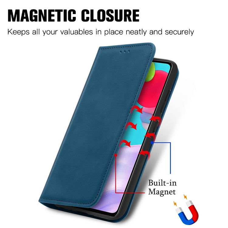 For Samsung Galaxy A52 5G / 4G Retro Skin Feel Business Magnetic Horizontal Flip Leather Case with Holder & Card Slots & Wallet & Photo Frame