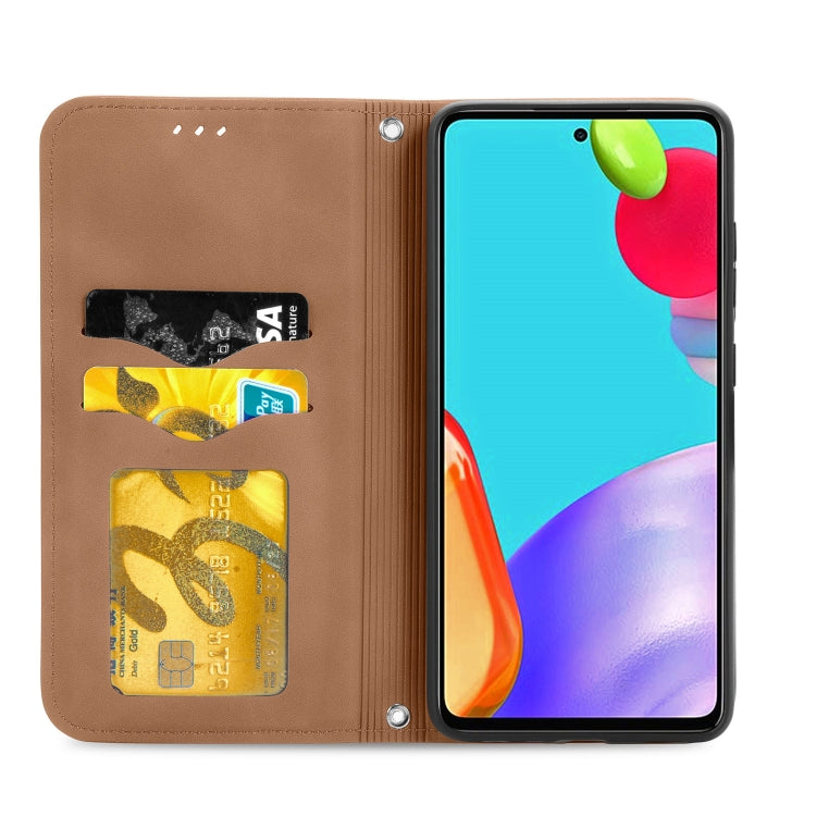 For Samsung Galaxy A52 5G / 4G Retro Skin Feel Business Magnetic Horizontal Flip Leather Case with Holder & Card Slots & Wallet & Photo Frame