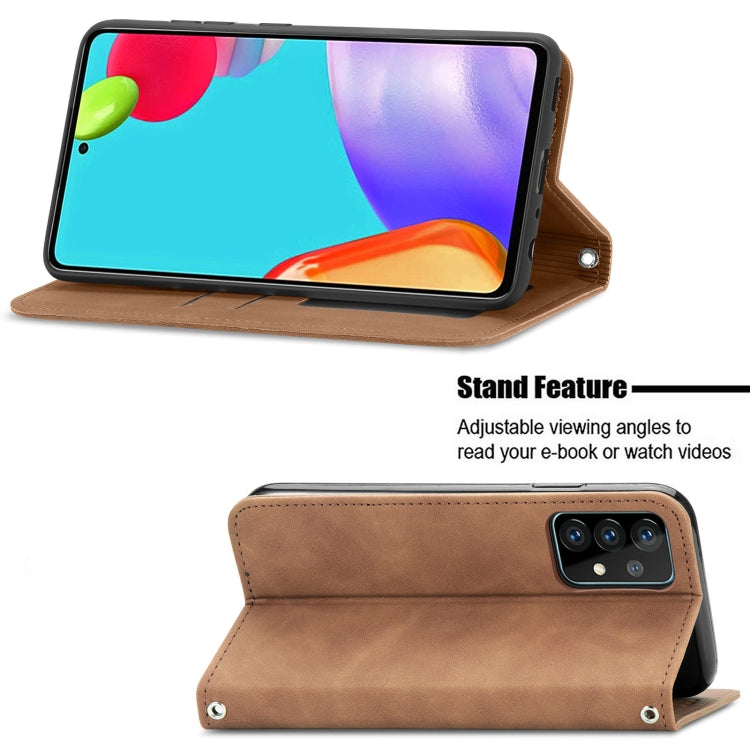 For Samsung Galaxy A52 5G / 4G Retro Skin Feel Business Magnetic Horizontal Flip Leather Case with Holder & Card Slots & Wallet & Photo Frame