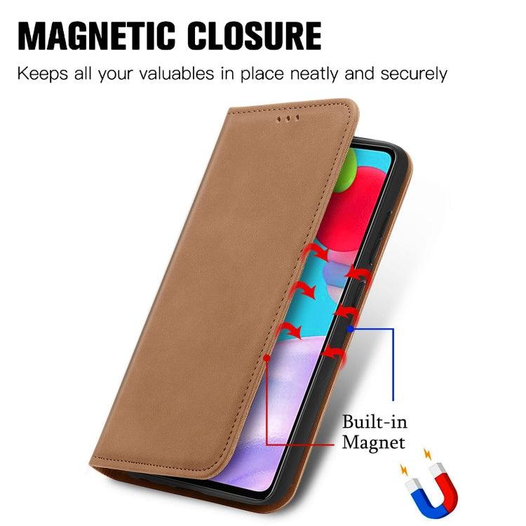 For Samsung Galaxy A52 5G / 4G Retro Skin Feel Business Magnetic Horizontal Flip Leather Case with Holder & Card Slots & Wallet & Photo Frame