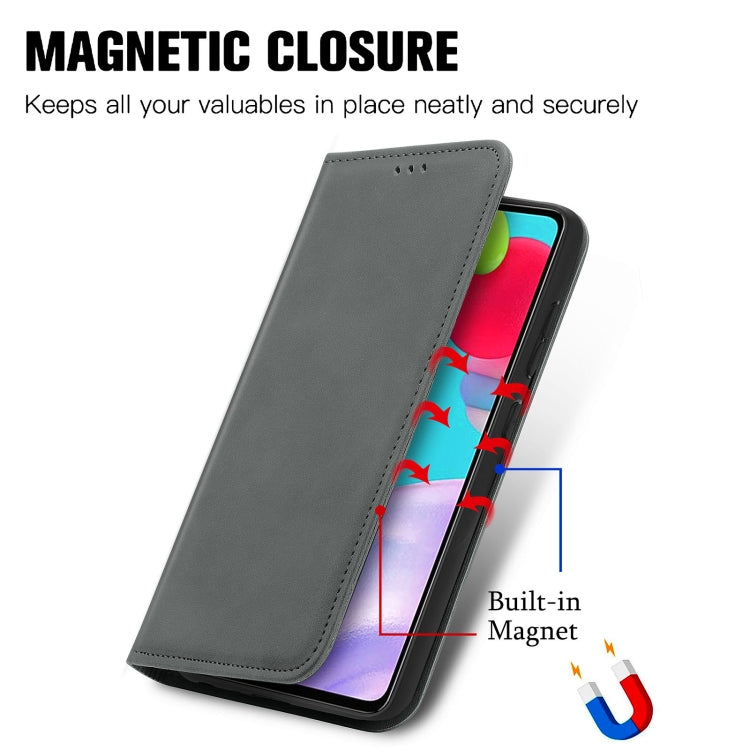 For Samsung Galaxy A52 5G / 4G Retro Skin Feel Business Magnetic Horizontal Flip Leather Case with Holder & Card Slots & Wallet & Photo Frame
