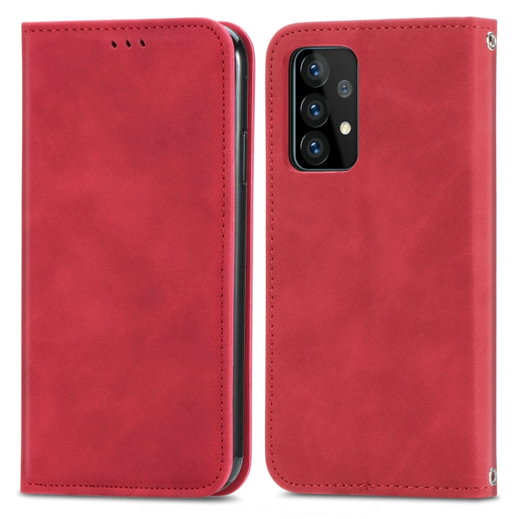 For Samsung Galaxy A52 5G / 4G Retro Skin Feel Business Magnetic Horizontal Flip Leather Case with Holder & Card Slots & Wallet & Photo Frame