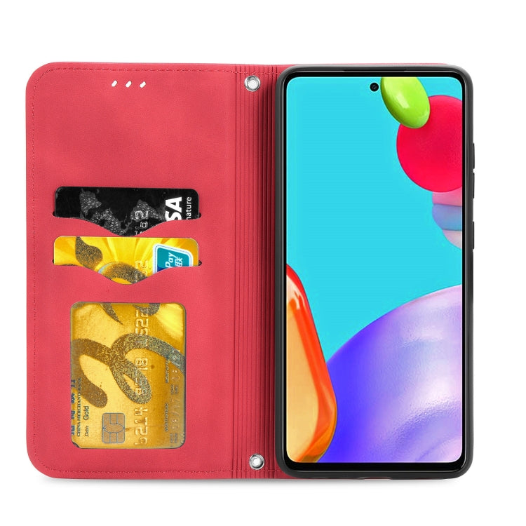 For Samsung Galaxy A52 5G / 4G Retro Skin Feel Business Magnetic Horizontal Flip Leather Case with Holder & Card Slots & Wallet & Photo Frame