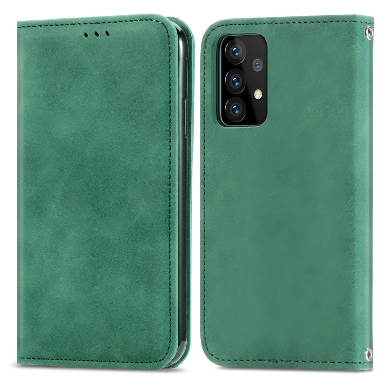 For Samsung Galaxy A52 5G / 4G Retro Skin Feel Business Magnetic Horizontal Flip Leather Case with Holder & Card Slots & Wallet & Photo Frame