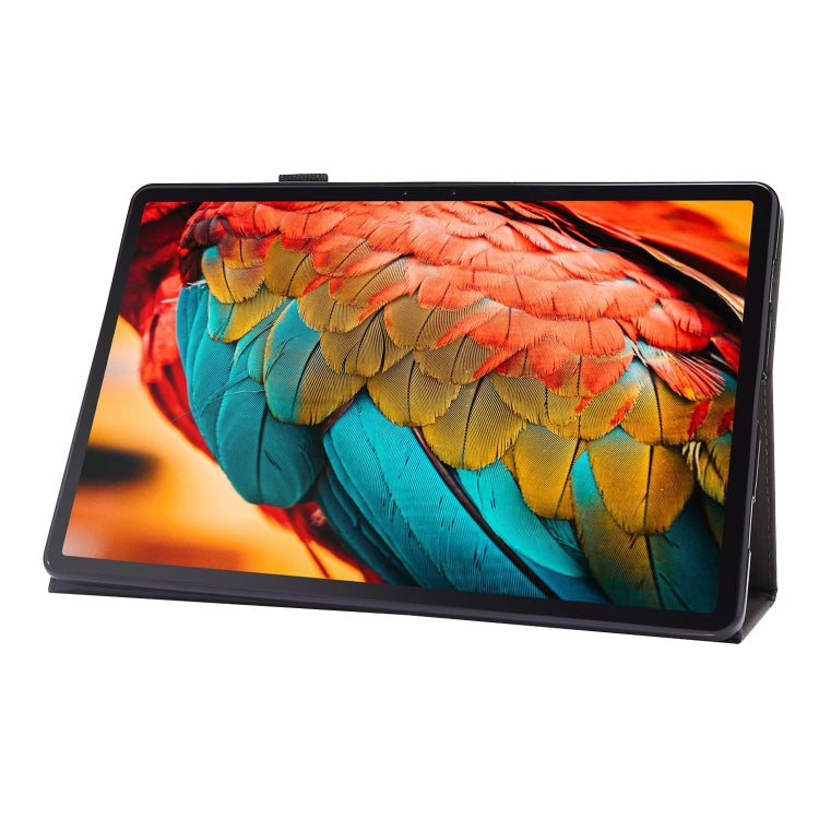 For Lenovo Tab P11 PU Leather Two Fold Bracket Style Flat Anti Falling Cover Protective Shell  With Business Card Holder