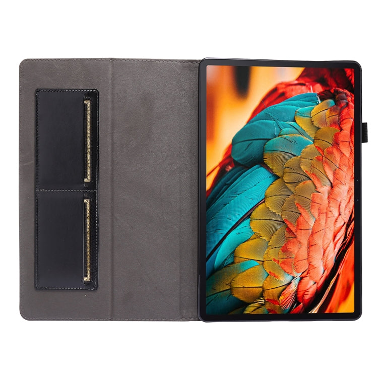 For Lenovo Tab P11 PU Leather Two Fold Bracket Style Flat Anti Falling Cover Protective Shell  With Business Card Holder