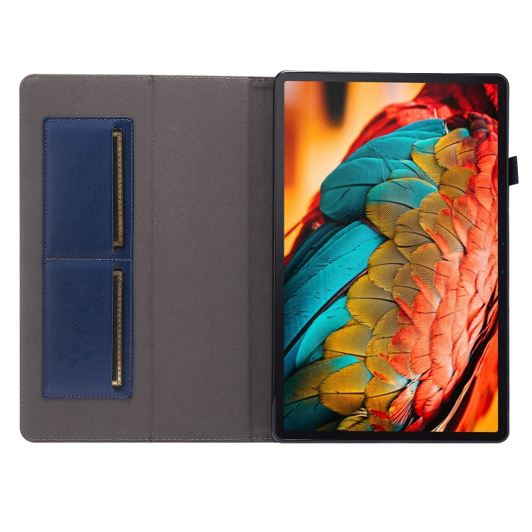 For Lenovo Tab P11 PU Leather Two Fold Bracket Style Flat Anti Falling Cover Protective Shell  With Business Card Holder
