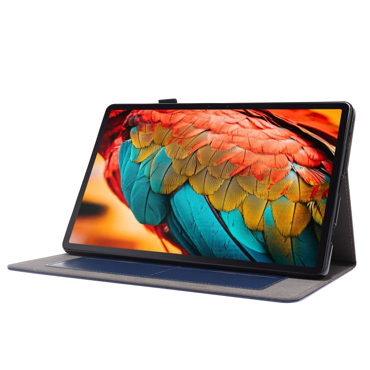 For Lenovo Tab P11 PU Leather Two Fold Bracket Style Flat Anti Falling Cover Protective Shell  With Business Card Holder