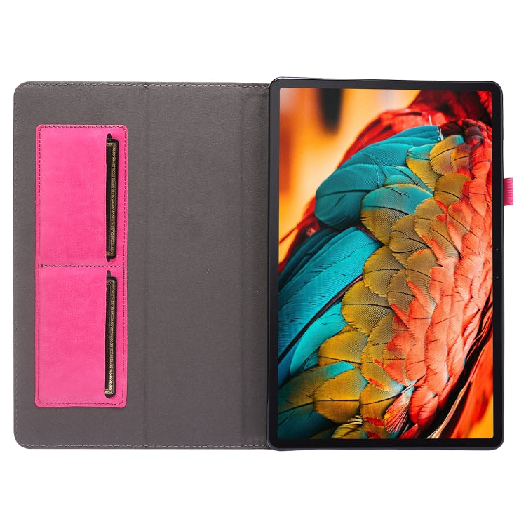 For Lenovo Tab P11 PU Leather Two Fold Bracket Style Flat Anti Falling Cover Protective Shell  With Business Card Holder