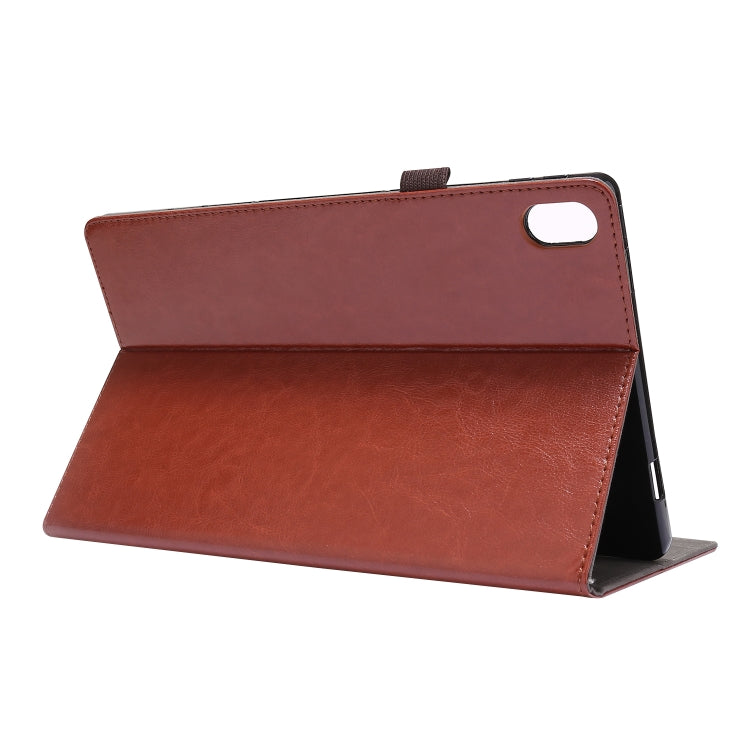 For Lenovo Tab P11 PU Leather Two Fold Bracket Style Flat Anti Falling Cover Protective Shell  With Business Card Holder