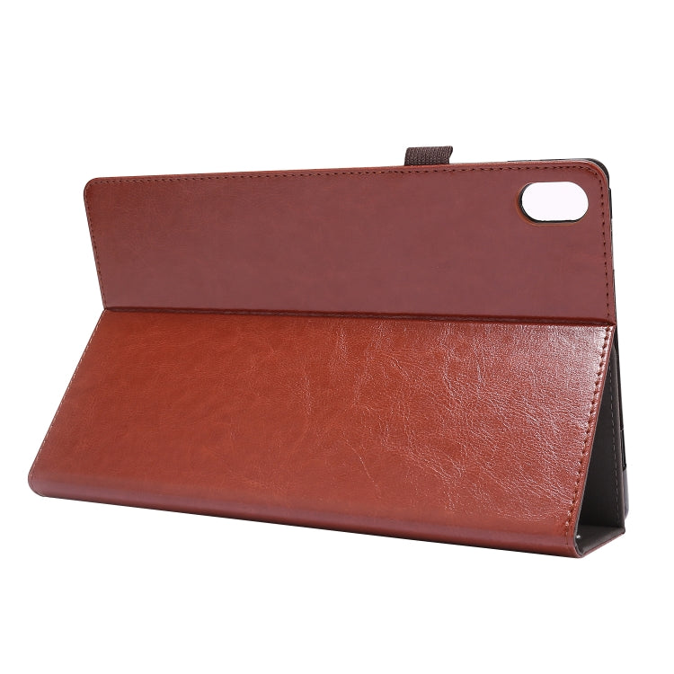 For Lenovo Tab P11 PU Leather Two Fold Bracket Style Flat Anti Falling Cover Protective Shell  With Business Card Holder