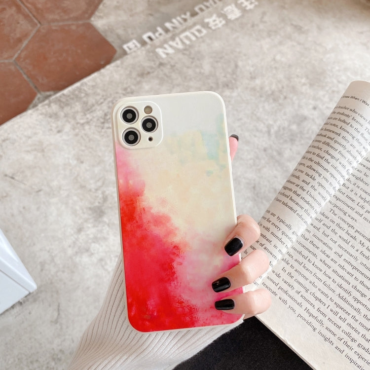 For iPhone 12 Watercolor TPU Soft Shockproof Protective Case