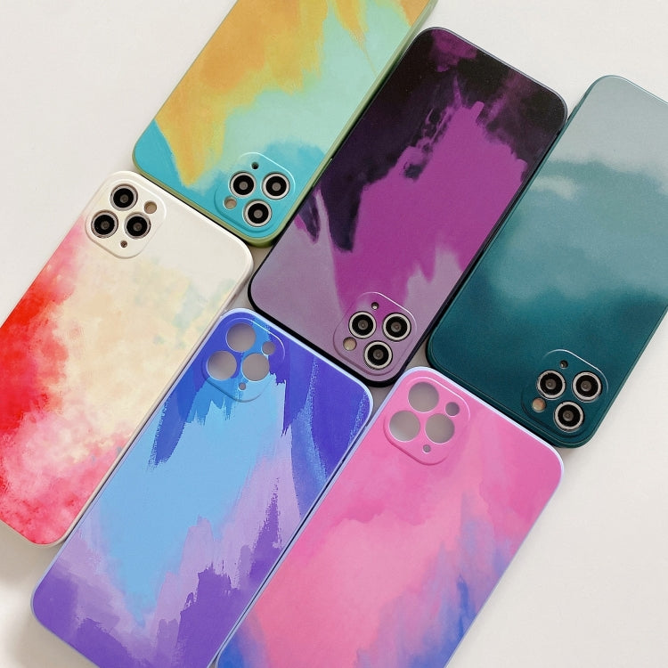 For iPhone 12 Watercolor TPU Soft Shockproof Protective Case