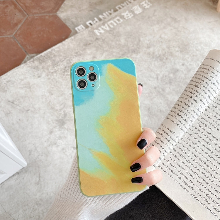 For iPhone 12 mini Watercolor TPU Soft Shockproof Protective Case