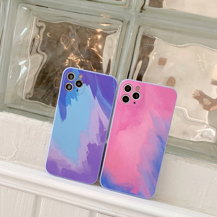 For iPhone 12 mini Watercolor TPU Soft Shockproof Protective Case