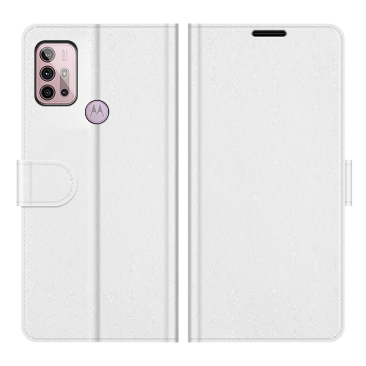 For Motorola Moto G30/G10 R64 Texture Single Horizontal Flip Protective Case with Holder & Card Slots & Wallet& Photo Frame