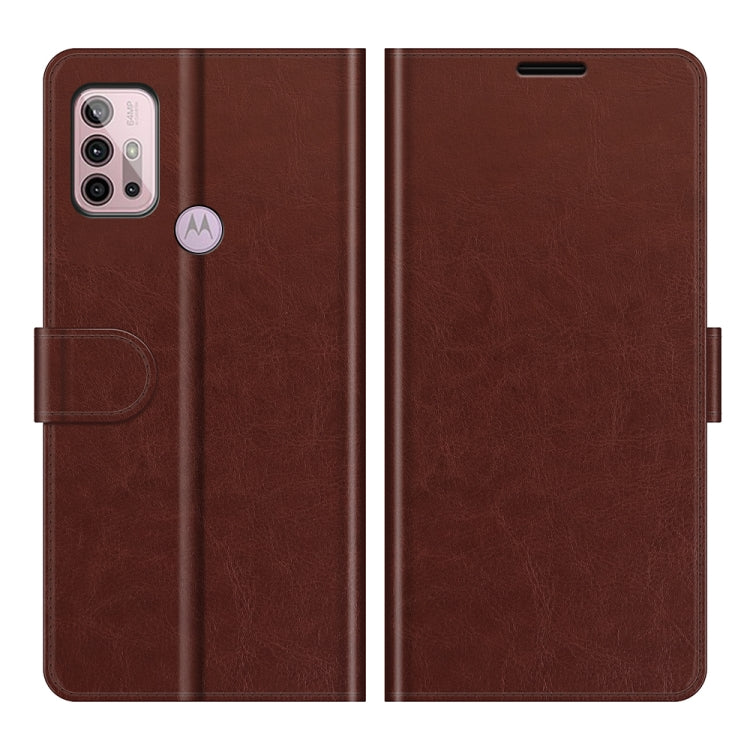 For Motorola Moto G30/G10 R64 Texture Single Horizontal Flip Protective Case with Holder & Card Slots & Wallet& Photo Frame