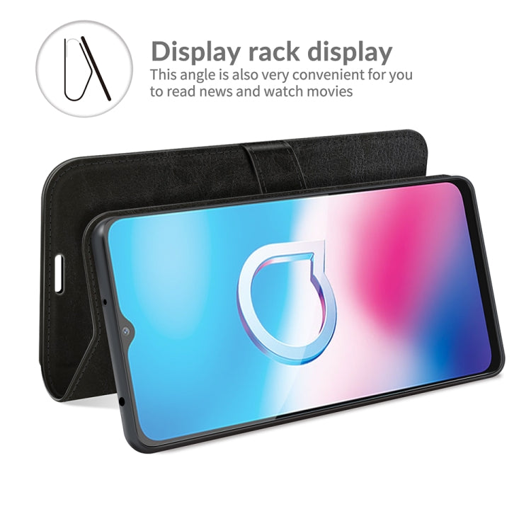 For Alcatel 1S 2021/3L 2021 R64 Texture Single Horizontal Flip Protective Case with Holder & Card Slots & Wallet& Photo Frame