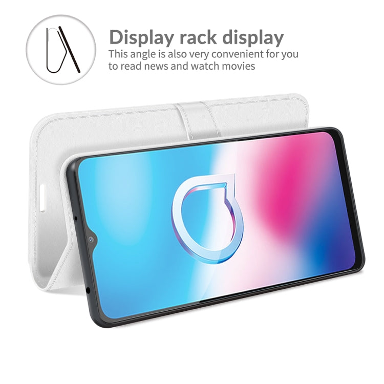 For Alcatel 1S 2021/3L 2021 R64 Texture Single Horizontal Flip Protective Case with Holder & Card Slots & Wallet& Photo Frame