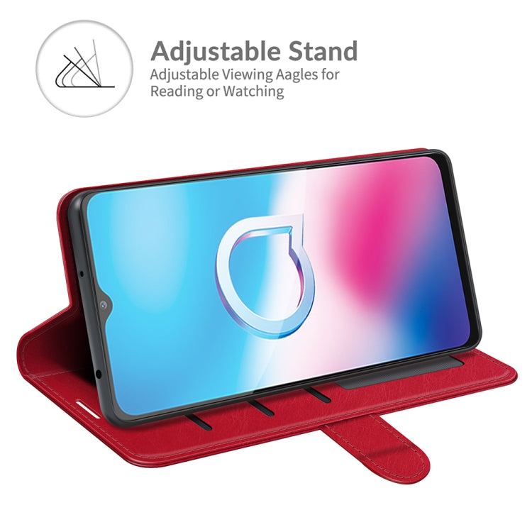 For Alcatel 1S 2021/3L 2021 R64 Texture Single Horizontal Flip Protective Case with Holder & Card Slots & Wallet& Photo Frame