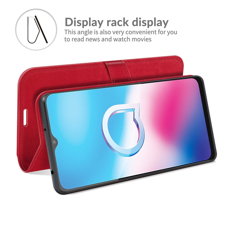 For Alcatel 1S 2021/3L 2021 R64 Texture Single Horizontal Flip Protective Case with Holder & Card Slots & Wallet& Photo Frame