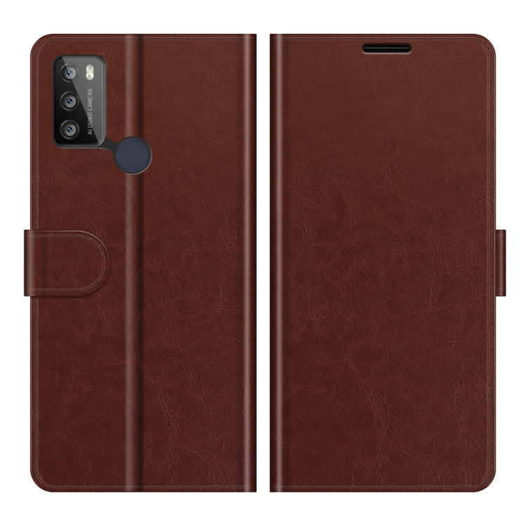 For Alcatel 1S 2021/3L 2021 R64 Texture Single Horizontal Flip Protective Case with Holder & Card Slots & Wallet& Photo Frame