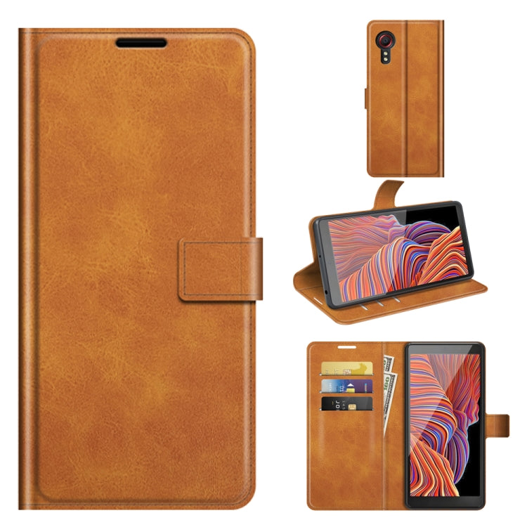 For Samsung Galaxy Xcover 5 / Xcover 5S Retro Calf Pattern Buckle Horizontal Flip Leather Case with Holder & Card Slots & Wallet