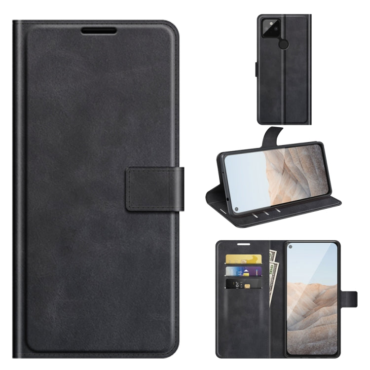 For Google Pixel 5A Retro Calf Pattern Buckle Horizontal Flip Leather Case with Holder & Card Slots & Wallet