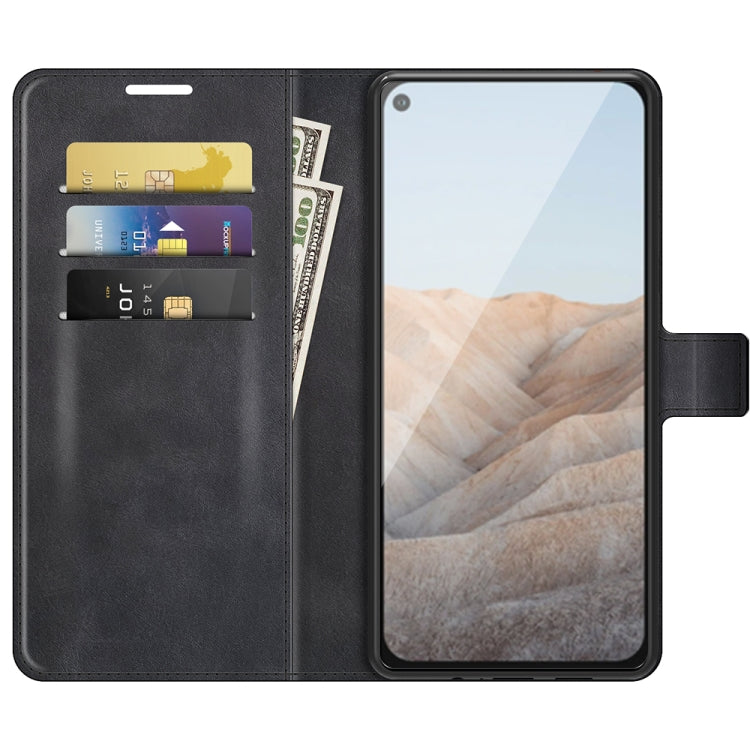 For Google Pixel 5A Retro Calf Pattern Buckle Horizontal Flip Leather Case with Holder & Card Slots & Wallet