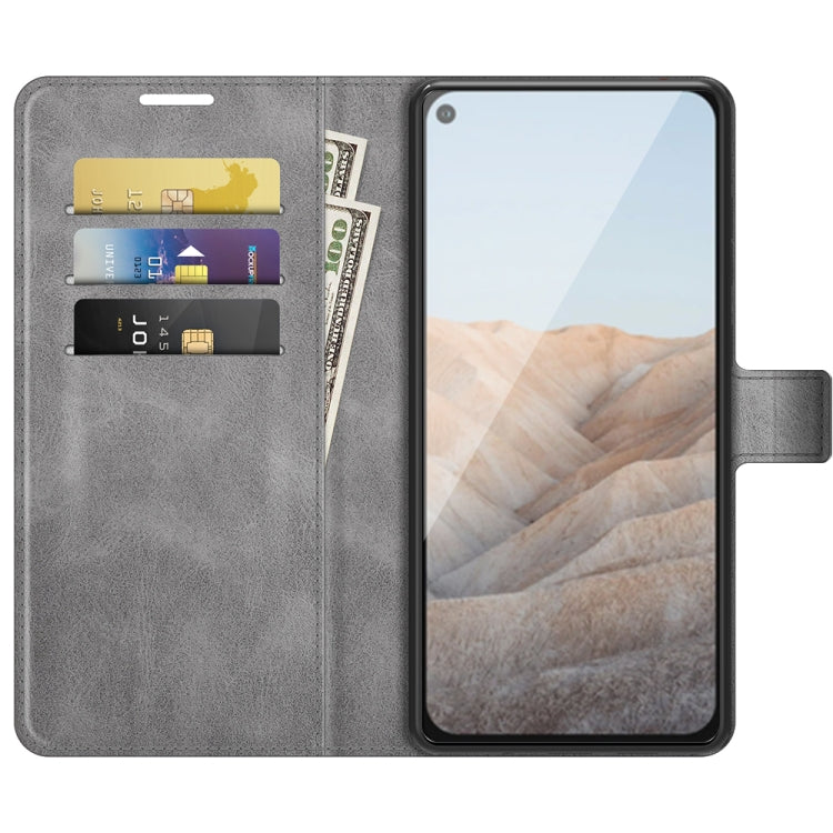 For Google Pixel 5A Retro Calf Pattern Buckle Horizontal Flip Leather Case with Holder & Card Slots & Wallet