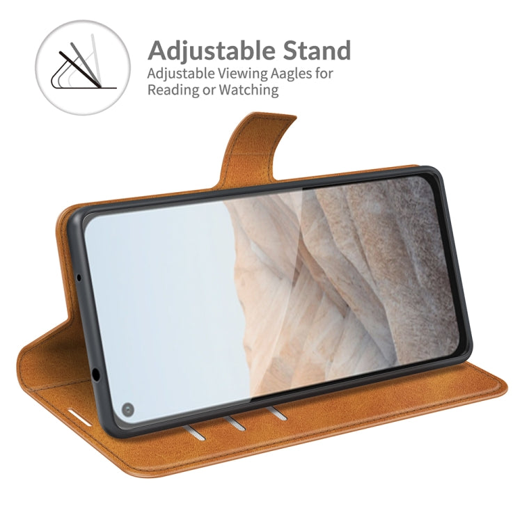 For Google Pixel 5A Retro Calf Pattern Buckle Horizontal Flip Leather Case with Holder & Card Slots & Wallet