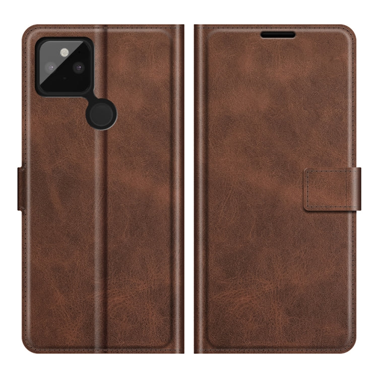 For Google Pixel 5A Retro Calf Pattern Buckle Horizontal Flip Leather Case with Holder & Card Slots & Wallet