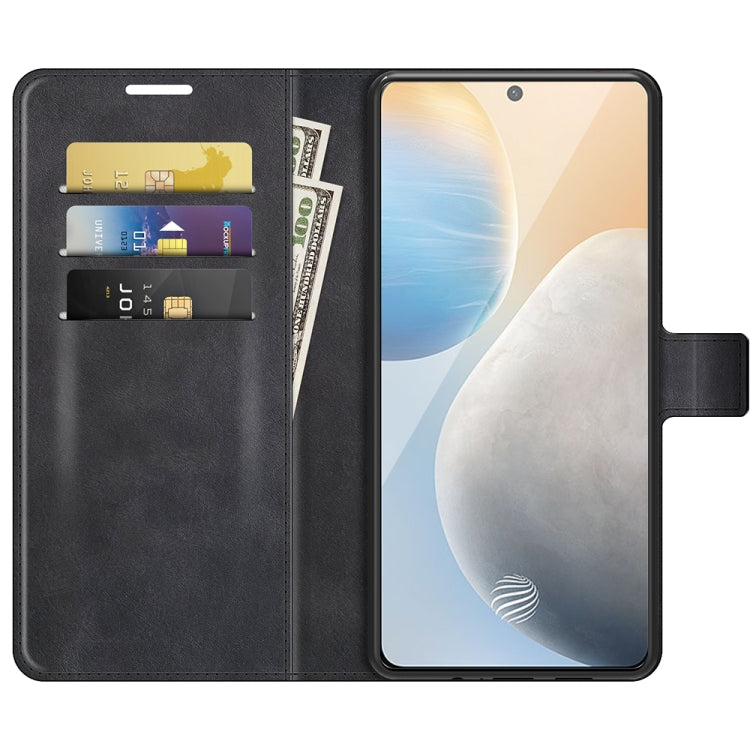 For vivo X60 Retro Calf Pattern Buckle Horizontal Flip Leather Case with Holder & Card Slots & Wallet