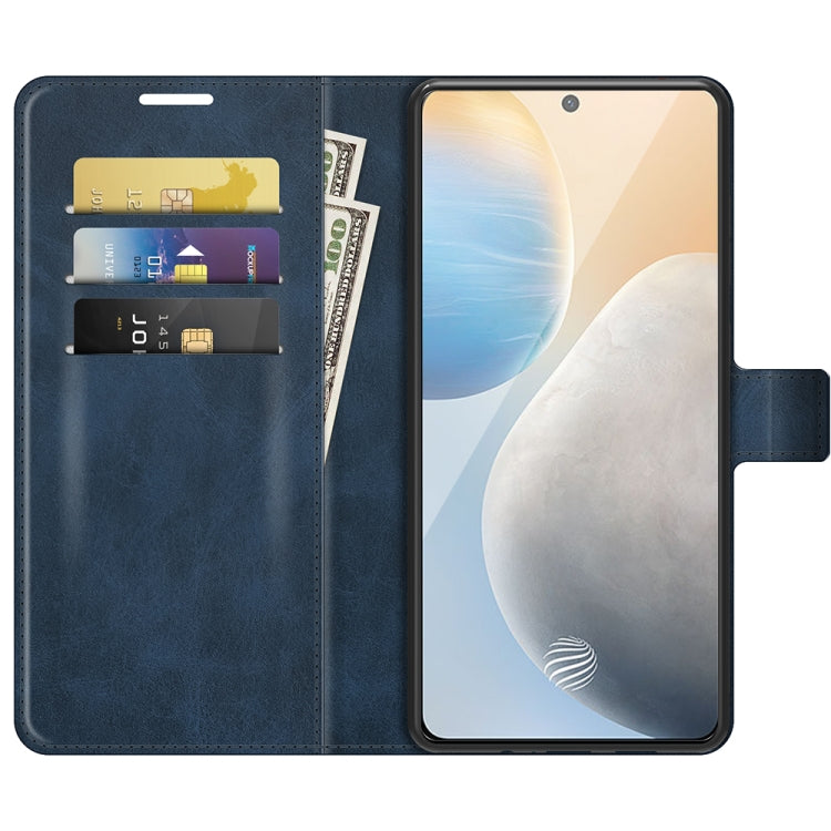 For vivo X60 Retro Calf Pattern Buckle Horizontal Flip Leather Case with Holder & Card Slots & Wallet
