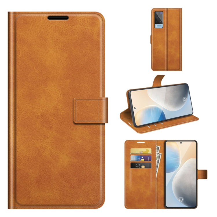 For vivo X60 Retro Calf Pattern Buckle Horizontal Flip Leather Case with Holder & Card Slots & Wallet